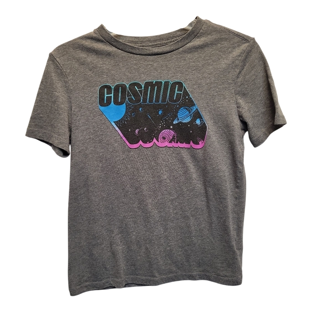 Old Navy Kids Gray Cosmic Graphic Tee - Size L (10-12)
